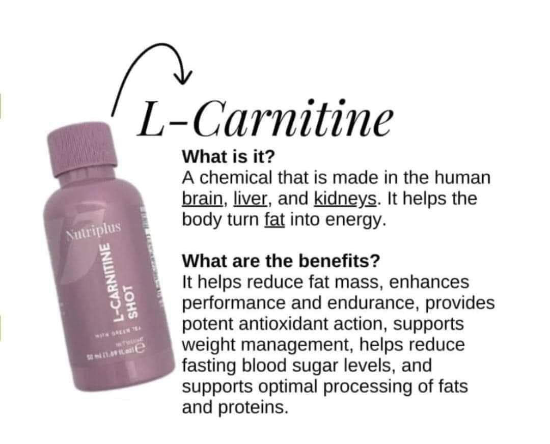 Nutriplus L-Carnitine Shots – Beauty Box Boutique